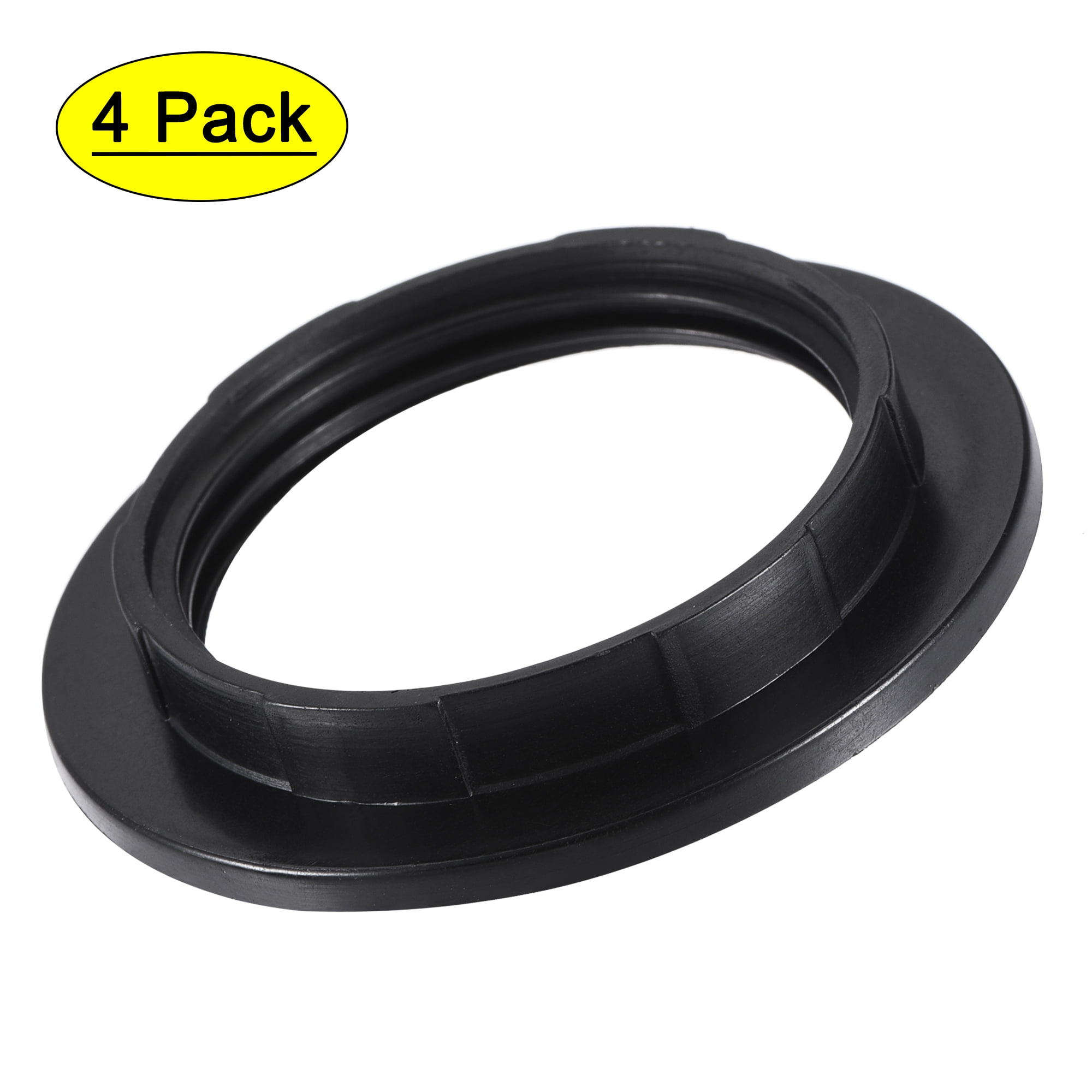 Uxcell E26/E27 Light Socket Rings Lamp Shade Holder Adapter Ring Black ...