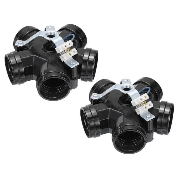 Uxcell E26/E27 Medium Base 5 Light Cluster Socket, 2 Pcs Lamp Base Holder Multi-Cluster Incandescent,Black