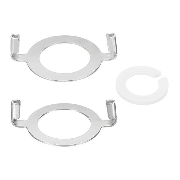 Uxcell E27 E26 Lamp Harp Saddle Base 1 Set 1.7"/1.4" (42mm/36mm) Lamp Harp Holder Base Lamp Harp Adapter, Nickel