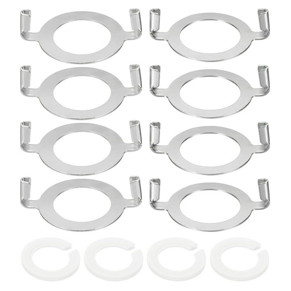 Uxcell E27 E26 Lamp Harp Saddle Base 4 Set 1.7"/1.4" (42mm/36mm) Lamp Harp Holder Base Lamp Harp Adapter, Nickel