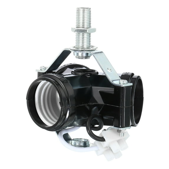 Uxcell E27 Medium Base Bulb Socket Adapter M10 Thread Lamp Holder 3 Light Socket