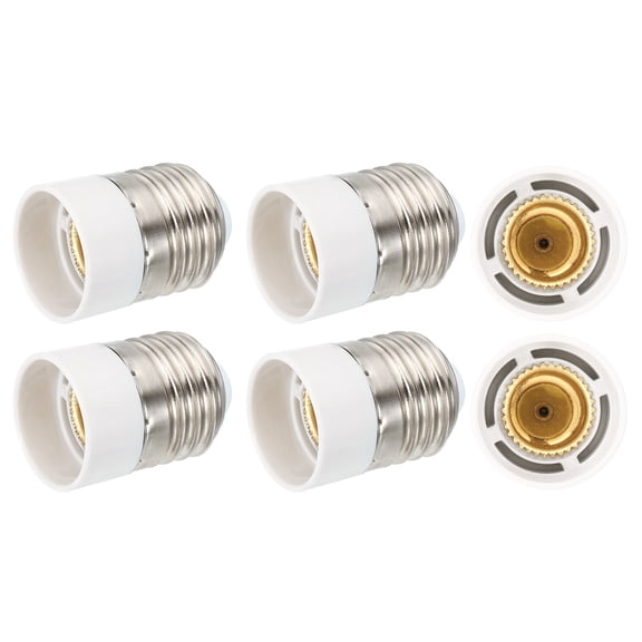 Uxcell E27 to E14 Light Bulb Socket Extender, 6Pcs Lamp Converter Bulb Adapter for Pendant Light, Chandelier, White