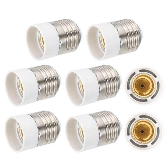 Uxcell E27 to E14 Light Bulb Socket Extender, 8Pcs Lamp Converter Bulb Adapter for Pendant Light, Chandelier, White