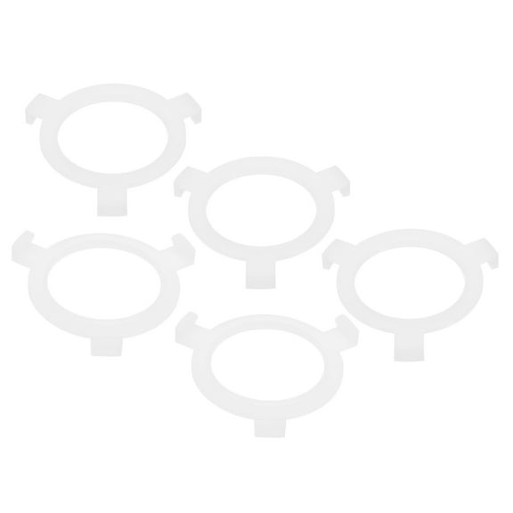 Uxcell E27 to E26 Lamp Shade Ring, 5 Pack Lamp Holder Adapter Ring Converter Fitting Light Fixtures Replacement, White