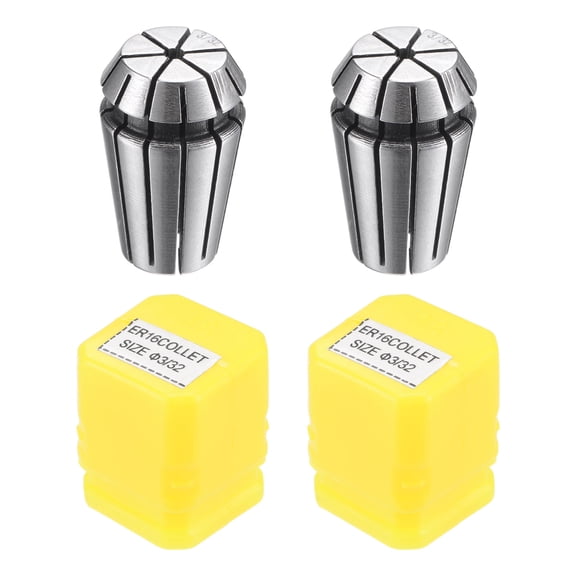 Uxcell ER16 Spring Collet, 3/32" Chuck for CNC Engraving Machine Lathe Milling 2 Pack