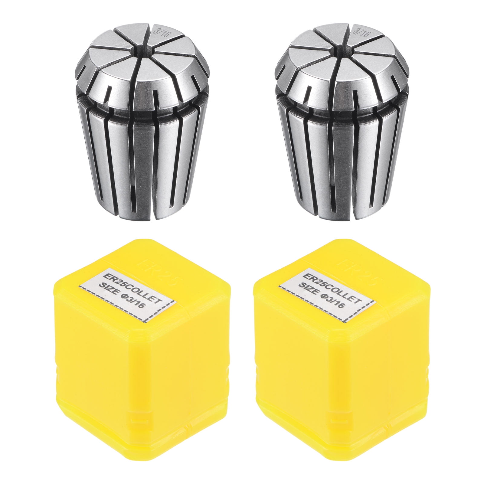 Uxcell ER-11 4mm Spring Collet Chuck - Stainless Steel, For Milling, Drilling & Precision Machining