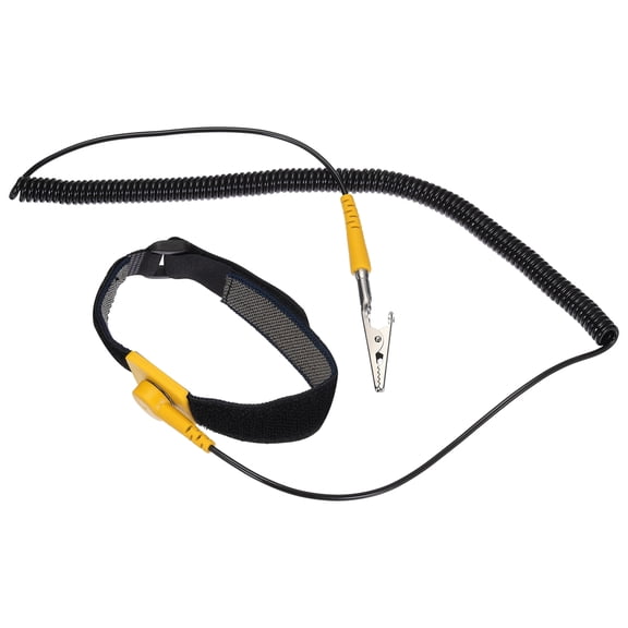 Uxcell ESD Anti Static Wrist Strap 11" Circumference Adjustable Antistatic Bracelet Wire Alligator Clip Repair
