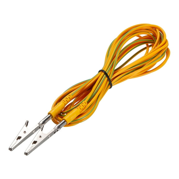 Uxcell ESD Grounding Cable Cord with Alligator Clip 5m/197" Long Yellow AntiStatic Ground Wire Cable Clip