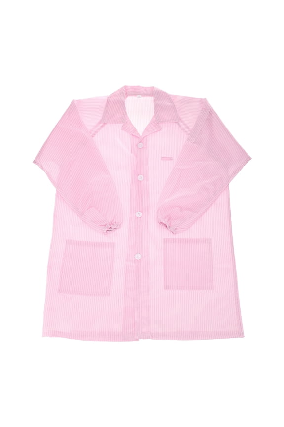 ESD Lab Coat Anti Static Clothing Science Jacket with Cuff Lapel Collar Wear Uniform Work for Men Women (Pink, 3XL)