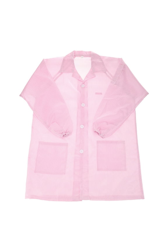 ESD Lab Coat Anti Static Clothing Science Jacket with Cuff Lapel Collar Wear Uniform Work for Men Women (Pink, XL)