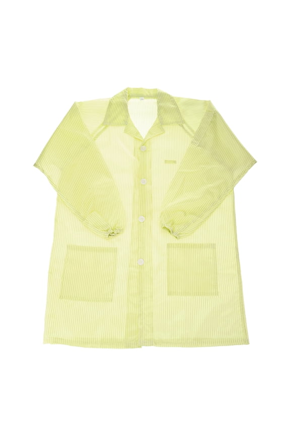 ESD Lab Coat Anti Static Clothing Science Jacket with Cuff Lapel Collar Wear Uniform Work for Men Women (Yellow, 3XL)