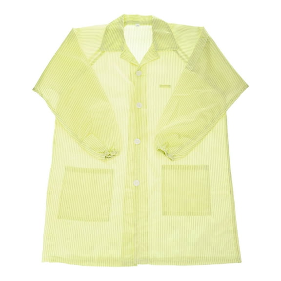 Uxcell ESD Lab Coat Anti Static Clothing Science Jacket with Cuff Lapel Collar Wear Uniform Work for Men Women (Yellow, M)