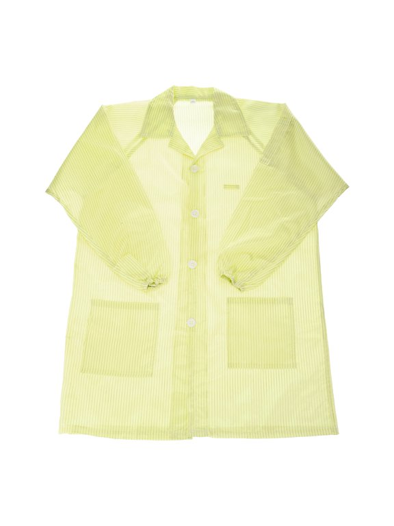 ESD Lab Coat Anti Static Clothing Science Jacket with Cuff Lapel Collar Wear Uniform Work for Men Women (Yellow, M)