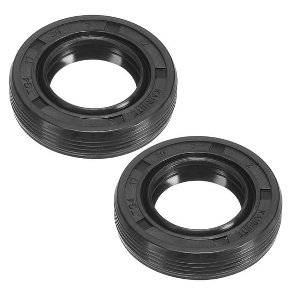 Uxcell EU Radial Shaft Seal, Nitrile Rubber TG4 Oil Seal for Bearing Shaft Pumps Engines Black 17mm x 30mm x 7mm