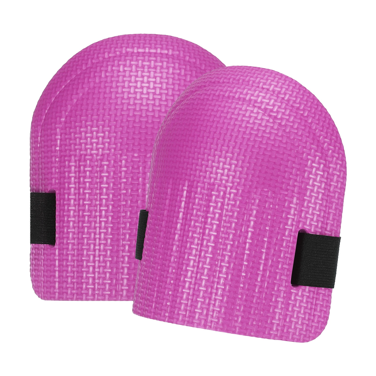 Uxcell EVA Foam Lightweight Gardening Knee Pads with Elastic Straps, Black 2 Pair