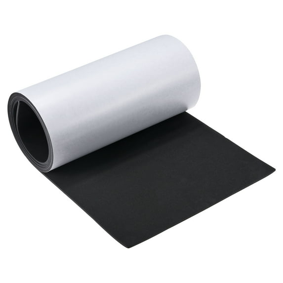 Uxcell EVA Foam Sheets Black Self Adhesive Back 1mm Thickness Black 4mm
