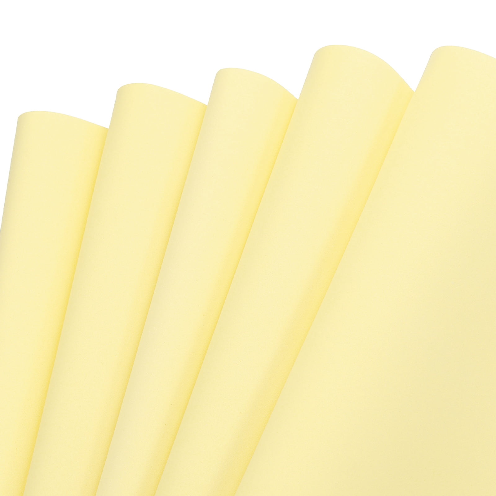 Uxcell EVA Foam Sheets Light Yellow 35.4 Inch x 19.7 Inch 2mm Thick Crafts Foam Sheets for Costumes, Arts and Crafts Projects Pack of 5