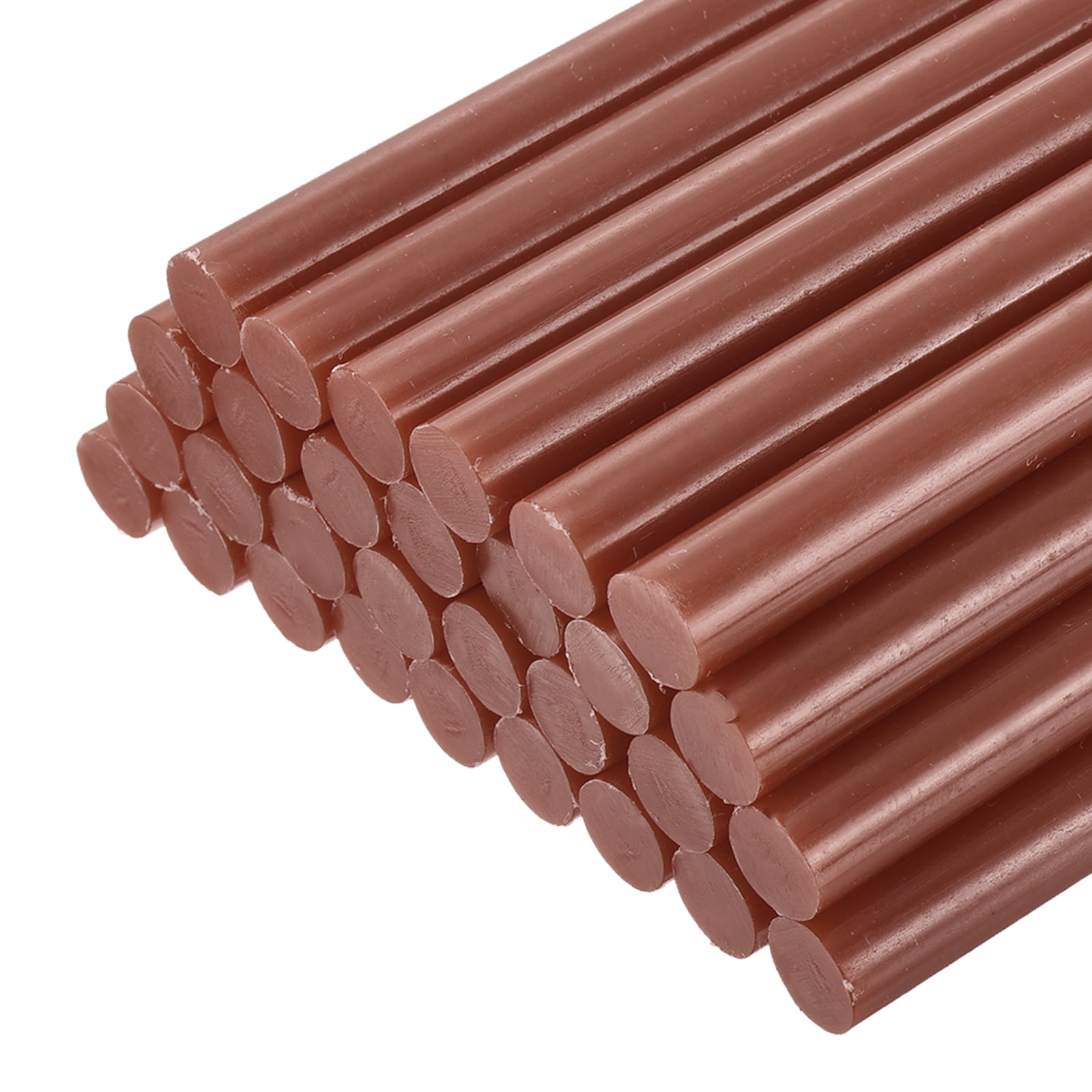 Uxcell EVA Mini Hot Glue Sticks High Sticky Hot Glue Sticks for Glue Gun 0.43 inch x 8 inch Brown 30 Pcs