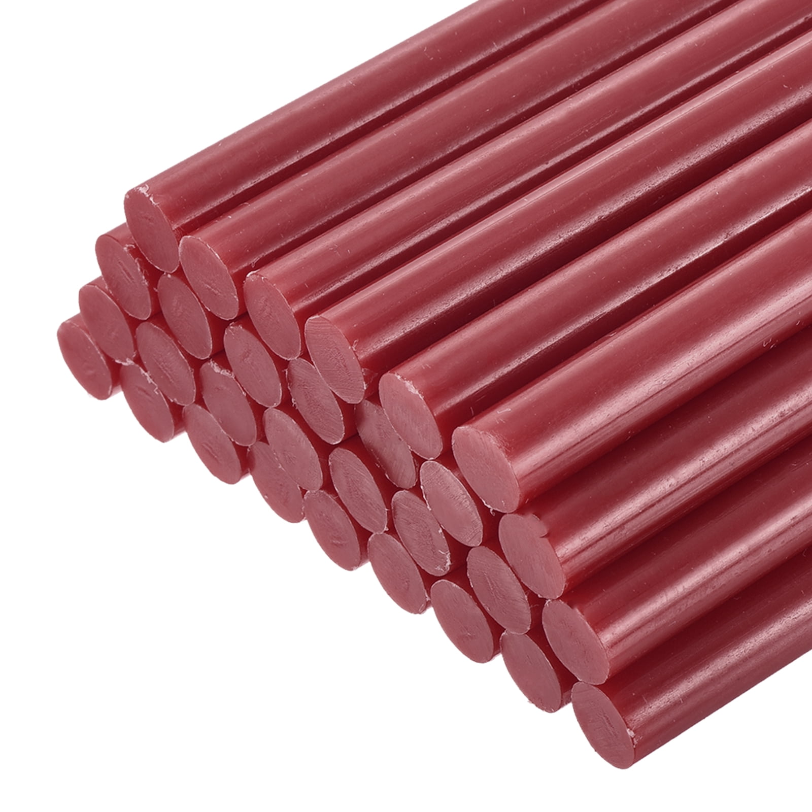Uxcell EVA Mini Hot Glue Sticks High Sticky Hot Glue Sticks for Glue Gun 0.43 inch x 8 inch Wine Red 30 Pcs