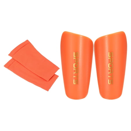 Uxcell EVA Soccer Shin Guards Sleeves Cushion Calf Shin Pads Sports Protective Equipment Orange M