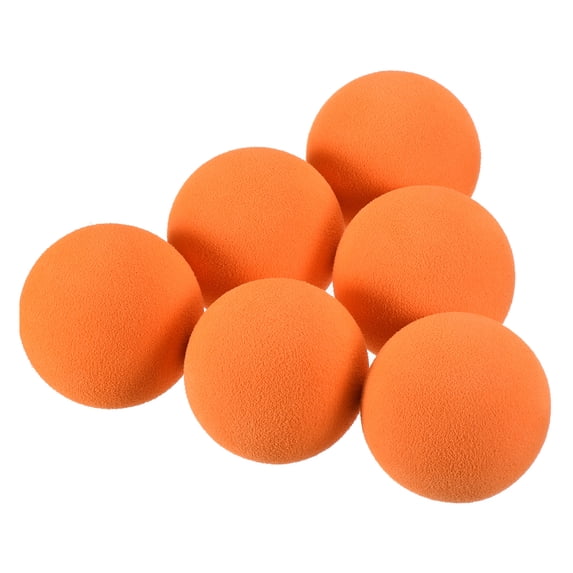 Uxcell EVA Sponge 42mm Exercise Flight Swing Practice Golf Foam Balls Orange 10 Pcs