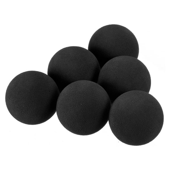 Uxcell Golf Foam Balls, 10 Pack EVA Sponge 42mm Exercise Flight Swing Practice for Outdoor Indoor Training, Black