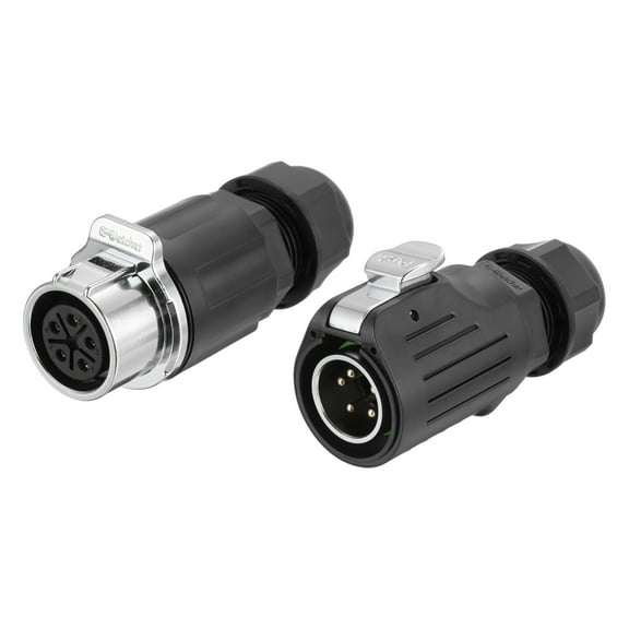 Uxcell EW-LP20 5Pin Industrial Waterproof Circular Connector Plug Type, 500V 10A