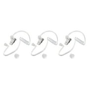 Uxcell Ear Piece Headset Earpiece Agent Secret Earpiece Costume Prop Acoustic Tube with Earbuds for Audio Headsets 3Pcs