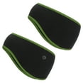 thumbnail image 1 of Uxcell Ear Warmer Headband, Ear Warmer Winter Stretchy Running Sweatband Outdoor Essential for Running Walking Black with Dark Green, 1 of 7