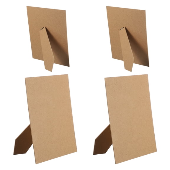 Uxcell Easel Back, Picture Frame Back Stand Replacement Frame Board for 10" DIY Photo Board Art 4 Pcs & Natural Wood