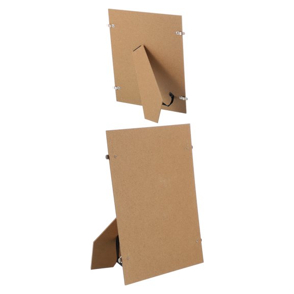 Uxcell Easel Back, Picture Frame Back Stand with Metal Hinges & Strap for 11.7" Photo Board 2 Pcs & Natural Wood