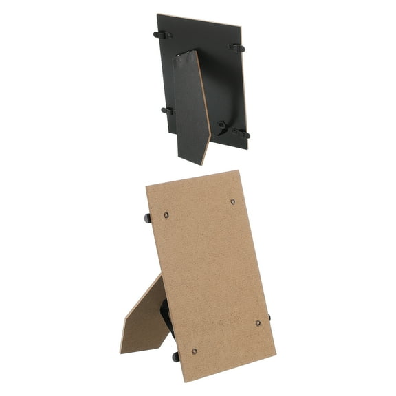 Uxcell Easel Back, Picture Frame Back Stand with Metal Hinges & Strap for 6" Photo Board 2 Pcs & Black