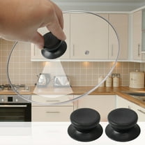Uxcell Easy Lifting Universal Plastic Pot Lid Knob Handle Black 2Pack