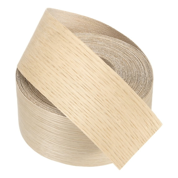 Uxcell Edge Banding, Wood Veneer Tape Pre-glued Flexible Plywood Edge Banding with Hot Melt Adhesive for Furniture Restoration White Oak 3 Inch x 49 ft