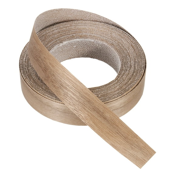 Uxcell Edge Banding, Wood Veneer Tape Pre-glued Flexible Plywood Edge Banding with Hot Melt Adhesive for Furniture Restoration Walnut 1 Inch x 25 ft