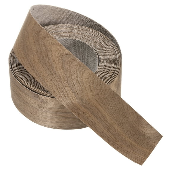 Uxcell Edge Banding, Wood Veneer Tape Pre-glued Flexible Plywood Edge Banding with Hot Melt Adhesive for Furniture Restoration Walnut 2 Inch x 25 ft