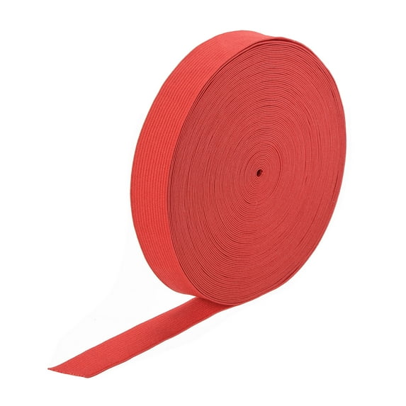 Uxcell Elastic Bands Knit Elastic Spool High Elasticity for Wigs Waistband Pants Bright Red