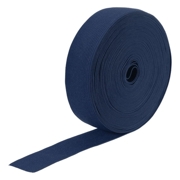 Uxcell Elastic Bands for Sewing 1.1 inch 10 Yard Dark Navy Blue Knit Elastic Spool for Wigs, Waistband, Pants
