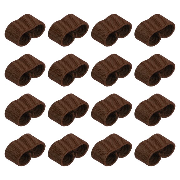 Uxcell Elastic Belt Keepers Strap Organizers Web Belt Loop Stays for 0.8" Wide Belts Coffee, 16 Pack