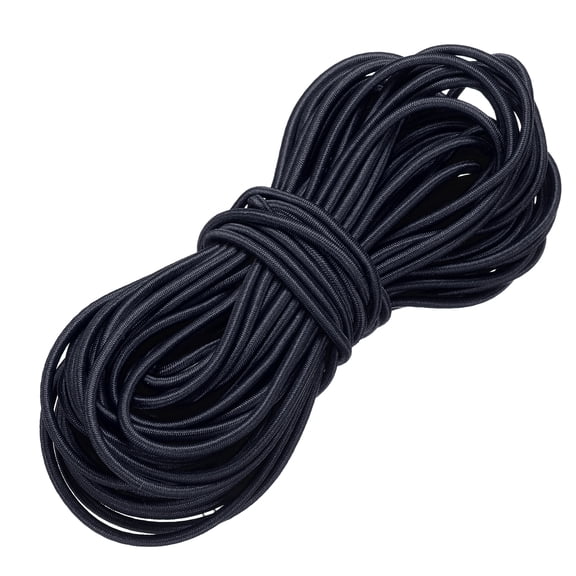 Uxcell Elastic Bungee Cord, 1/8" x 49' Heavy Duty Polyester Bungee Shock Cords Kayak Stretch String Rope for Kayak Strap Tarp Tie Boating Tent Camping DIY Craft, Navy Blue