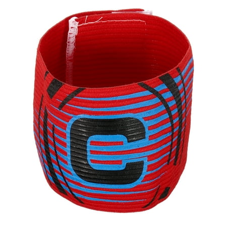 Uxcell Elastic Captain's Armband Letter C Soccer Team Training Arm Band Red