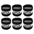 thumbnail image 1 of Uxcell Elastic Captain's Armband  Soccer Team Training Arm Band Black 6 Pack, 1 of 7