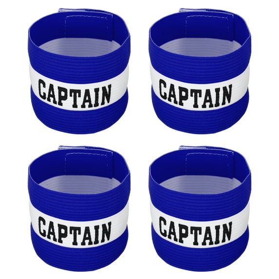 Uxcell Elastic Captain's Armband Soccer Team Training Arm Band Blue 4 Pack