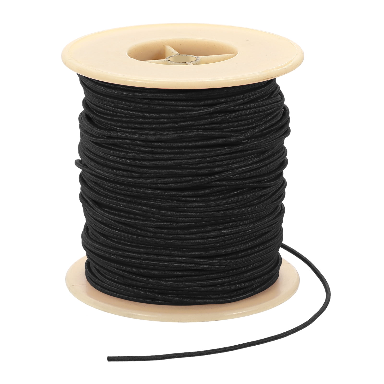 Uxcell Elastic Cord, 2 mm Stretchy Elastic String 77 Yards for Jewelry Making, Necklaces, Beading and Crafts DIY, Black
