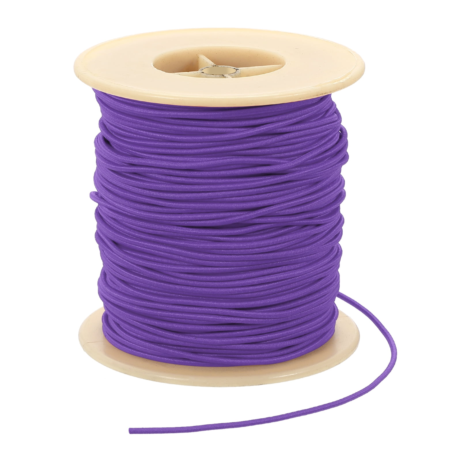 Uxcell Elastic Cord, 2 mm Stretchy Elastic String 77 Yards for Jewelry Making, Necklaces, Beading and Crafts DIY, Dark Purple