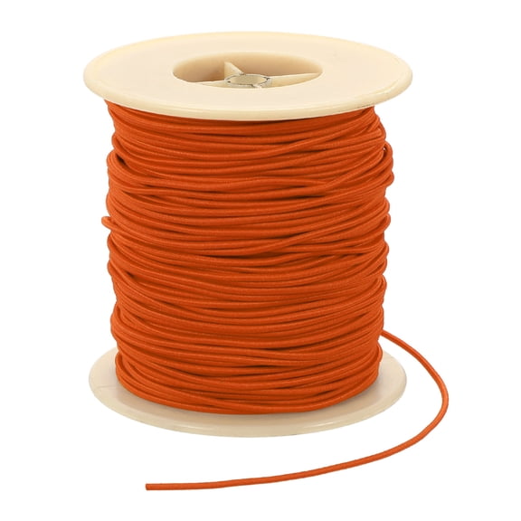 Uxcell Elastic Cord, 2 mm Stretchy Elastic String 77 Yards for Jewelry Making, Necklaces, Beading and Crafts DIY, Orange/Red
