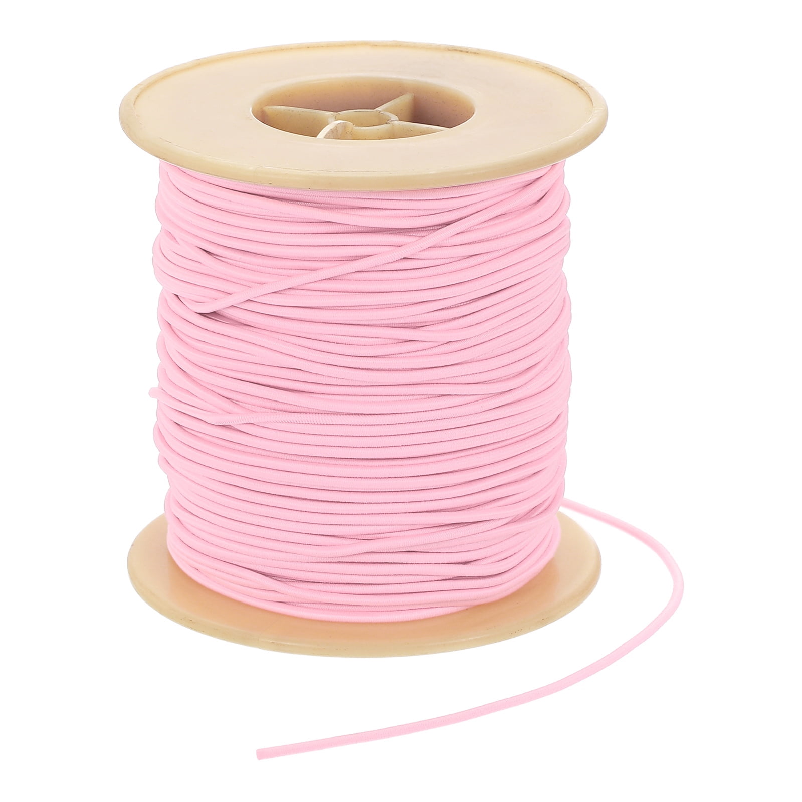 Uxcell Elastic Cord, 2 mm Stretchy Elastic String 77 Yards for Jewelry Making, Necklaces, Beading and Crafts DIY, Pink