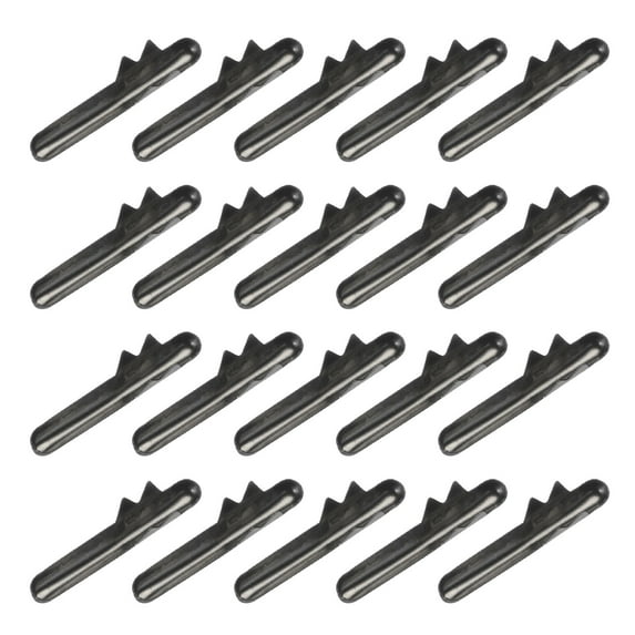 Uxcell Elastic Cord Crimp Ends, Copper Elastic Barbed Cord Fastener for Binding Hanging DIY, Gun Color 100 Pcs