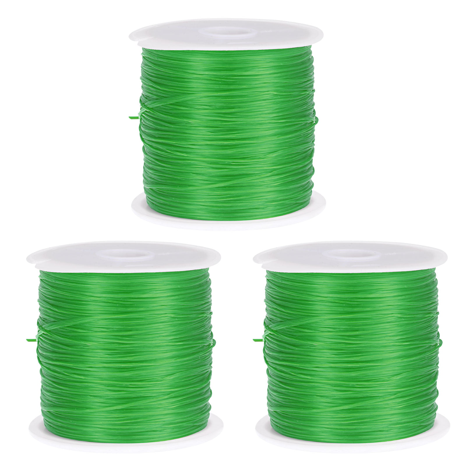 Uxcell Elastic Cord DIY Making Stretchy String Craft Wire, Medium Green, 3  Rolls 