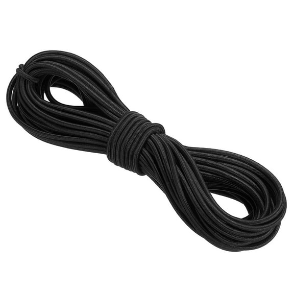 Uxcell Elastic Cord Heavy Stretch String Rope for Crafting DIY Sewing Hook Straps Camping Tie Down Strap Black 3mm x 10m